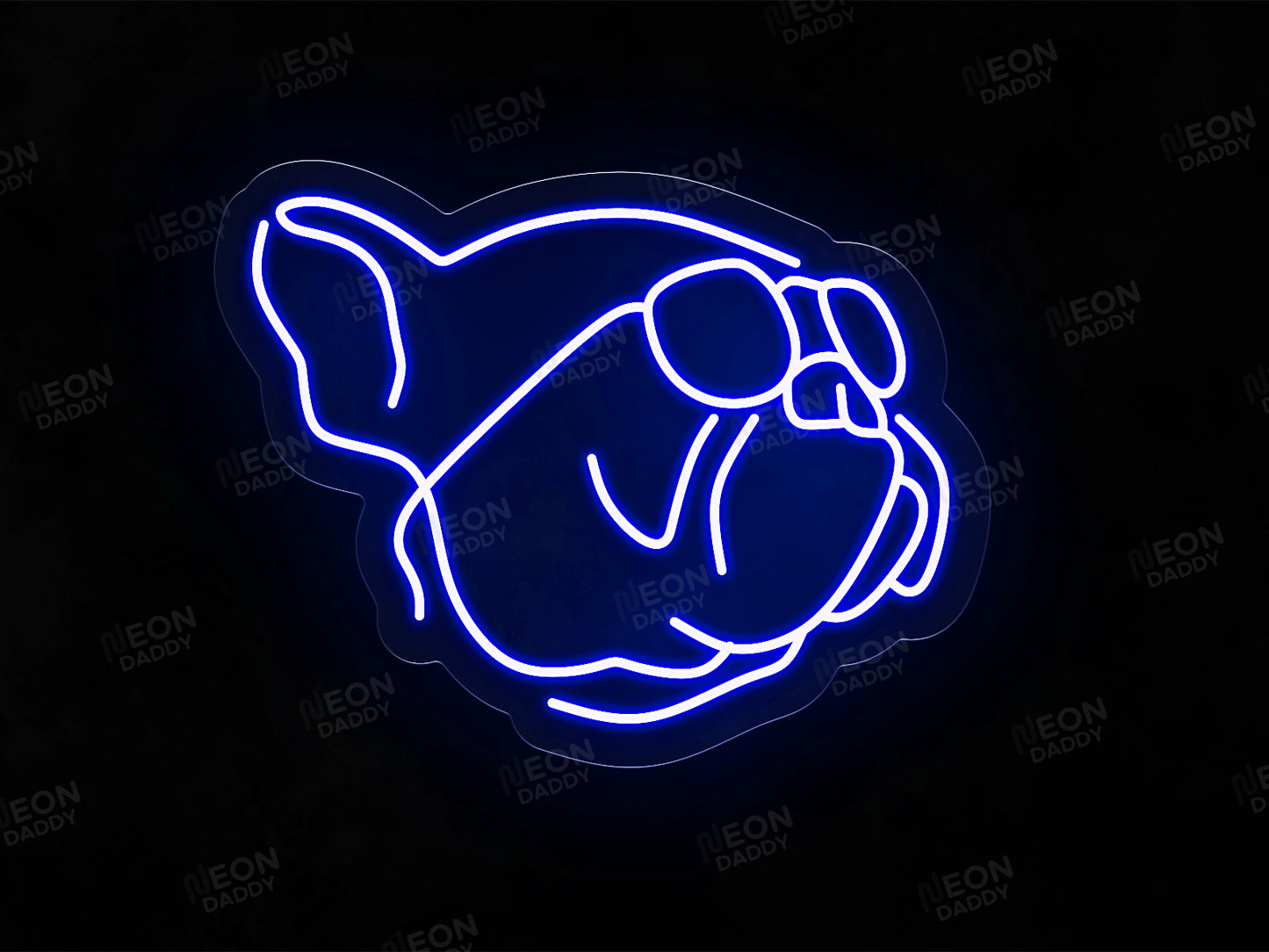 'French Bulldog with Sunglasses' Neon Sign - Neon Daddy