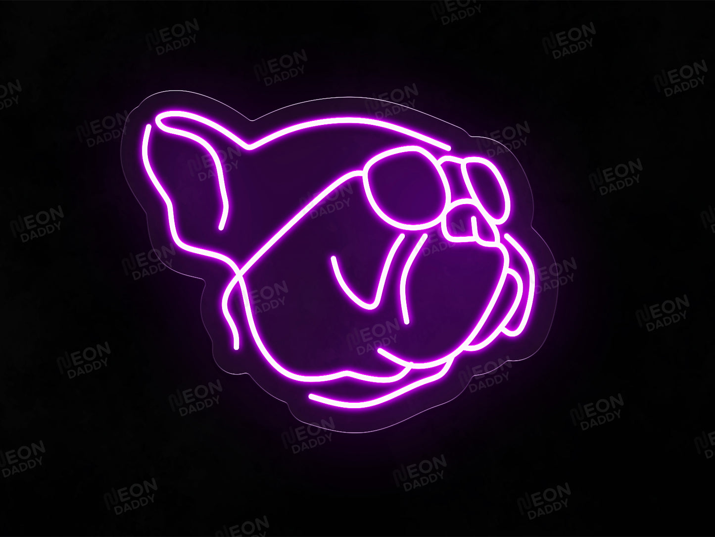 'French Bulldog with Sunglasses' Neon Sign - Neon Daddy