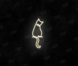 Line Art Cat Neon Sign - Neon Daddy