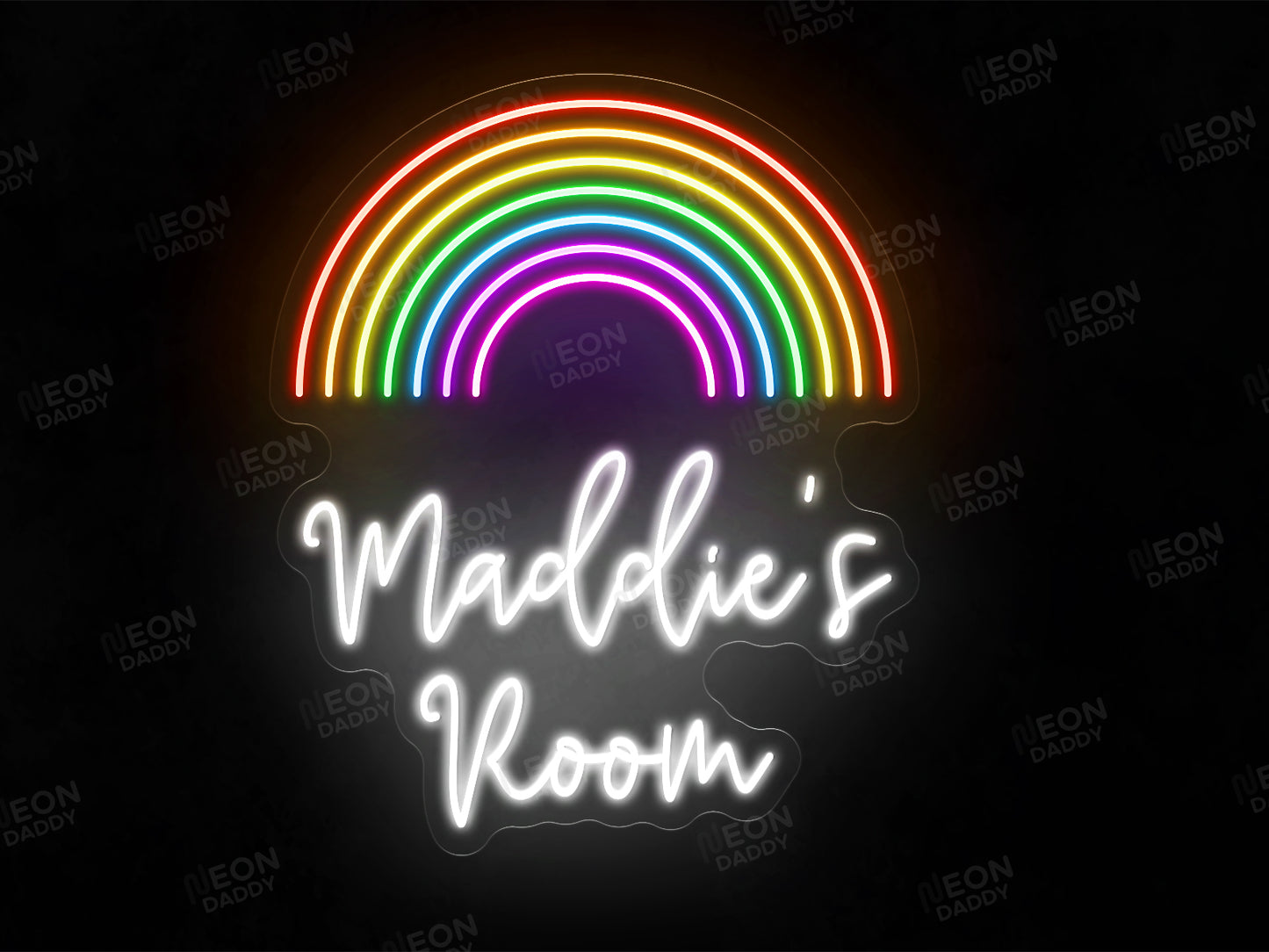 Personalised Rainbow Neon Sign - Children's Decor