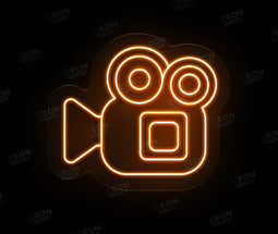 'Retro Cinema Camera' Neon Sign