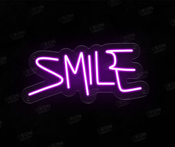 sorenrob@me.com - SMILE - 40 x 19 cm - Cut to shape - Hot pink - Neon Daddy