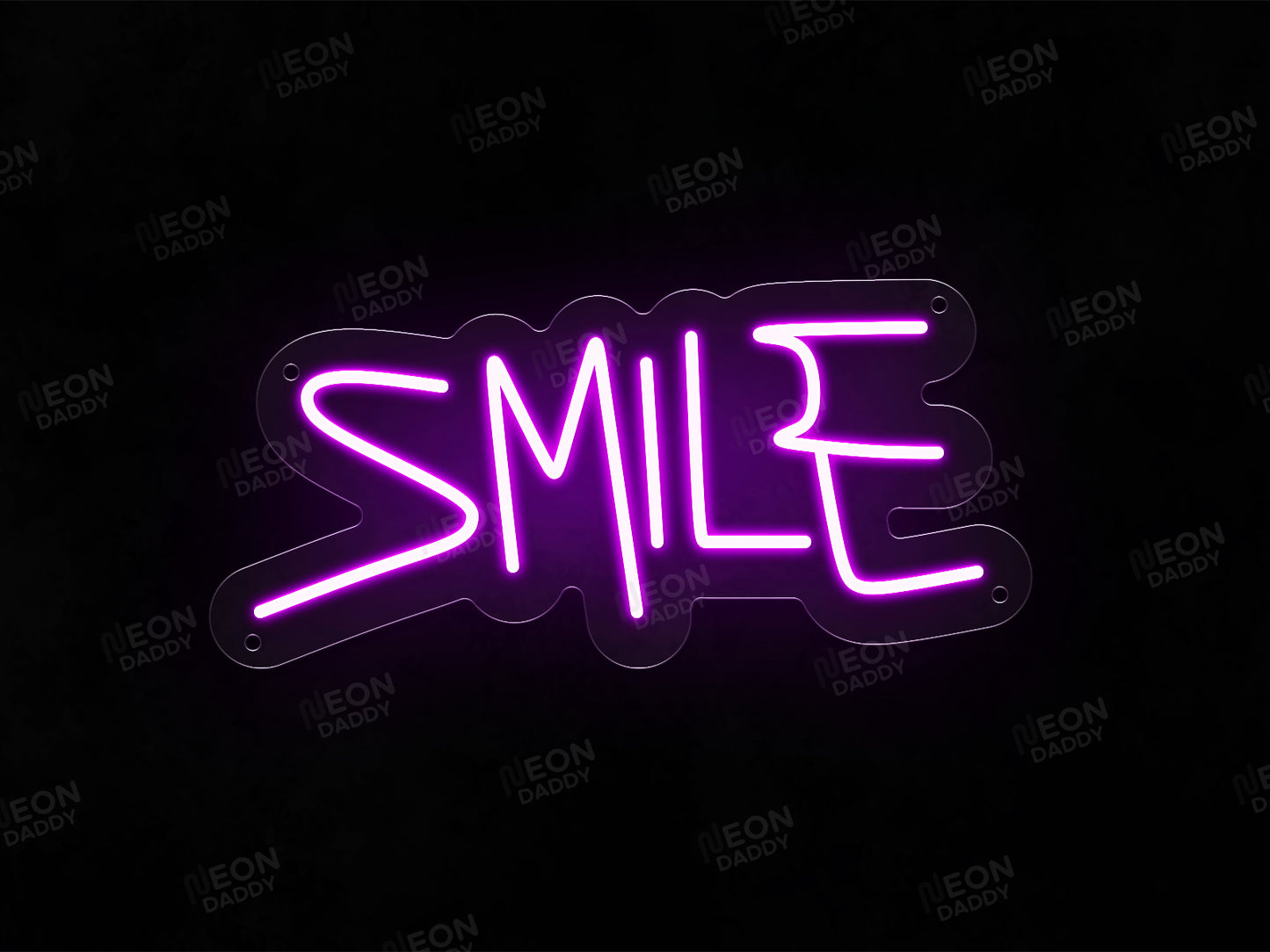 sorenrob@me.com - SMILE - 40 x 19 cm - Cut to shape - Hot pink