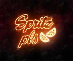'Spritz Please' Orange Slice LED Neon Sign