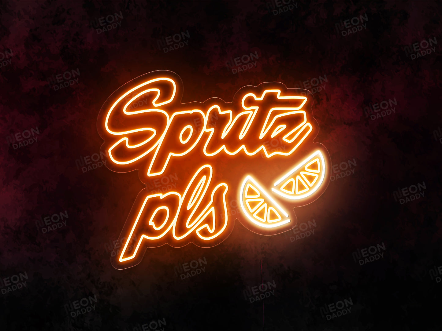 'Spritz Please' Orange Slice LED Neon Sign