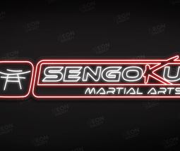 Custom LED Sign - Custom LED neon sign - 'Sengoku'(Red/Cool White) - W140xH32.9