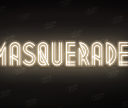 Custom LED Sign - Custom LED neon sign - 'MASQUERADE'(Warm White) - 150cm x 29.5cm