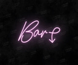 custom LED neon sign - Bar - 60 x 35 cm - Watermelon pink - Cut to shape - Neon Daddy