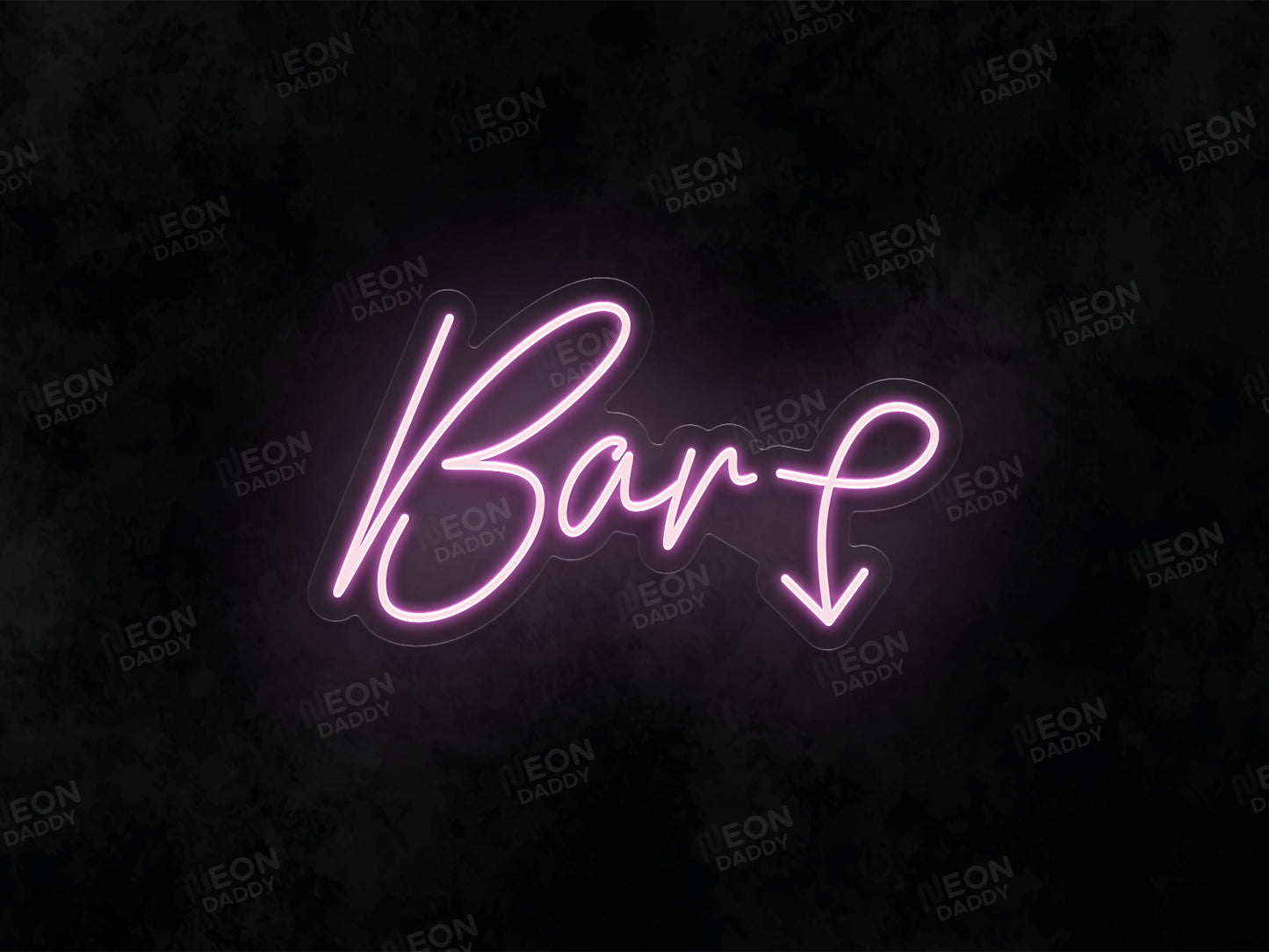 custom LED neon sign - Bar - 60 x 35 cm - Watermelon pink - Cut to shape - Neon Daddy