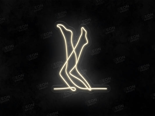 Line Art Women's Legs Neon Sign