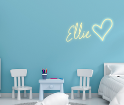 Personalised Name with Heart Neon Sign - Neon Daddy