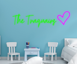 Personalised Name with Heart Neon Sign - Neon Daddy