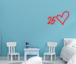 Personalised Name with Heart Neon Sign - Neon Daddy