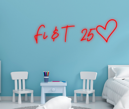 Personalised Name with Heart Neon Sign - Neon Daddy