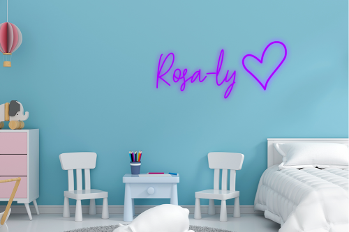 Personalised Name with Heart Neon Sign - Neon Daddy