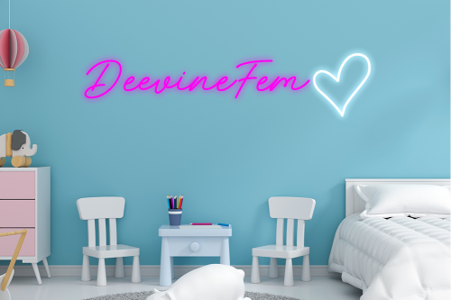 Personalised Name with Heart Neon Sign - Neon Daddy