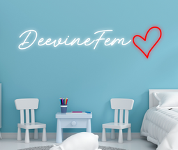 Personalised Name with Heart Neon Sign - Neon Daddy