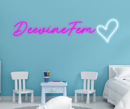 Personalised Name with Heart Neon Sign - Neon Daddy