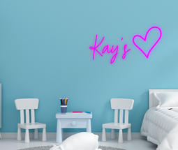 Personalised Name with Heart Neon Sign - Neon Daddy