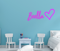 Personalised Name with Heart Neon Sign - Neon Daddy