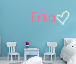 Personalised Name with Heart Neon Sign - Neon Daddy