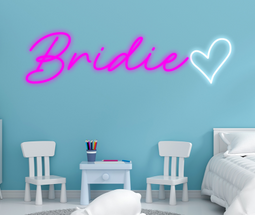 Personalised Name with Heart Neon Sign - Neon Daddy