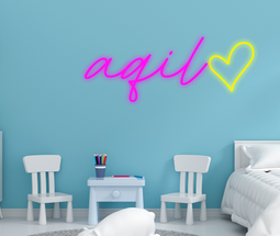 Personalised Name with Heart Neon Sign - Neon Daddy