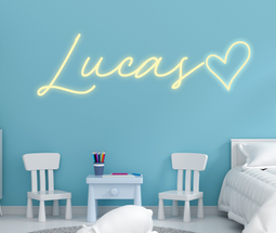 Personalised Name with Heart Neon Sign - Neon Daddy