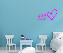Personalised Name with Heart Neon Sign - Neon Daddy