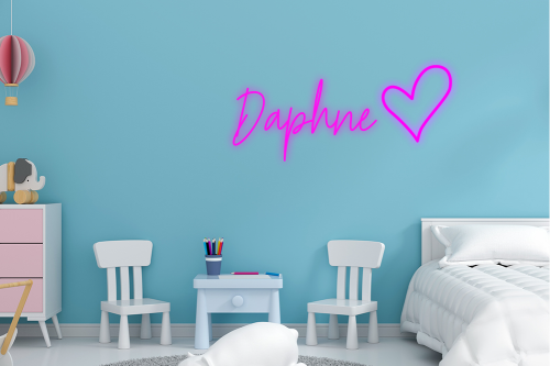 Personalised Name with Heart Neon Sign - Neon Daddy