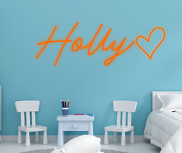 Personalised Name with Heart Neon Sign - Neon Daddy