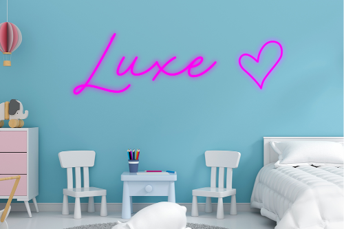 Personalised Name with Heart Neon Sign - Neon Daddy