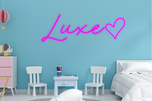 Personalised Name with Heart Neon Sign - Neon Daddy