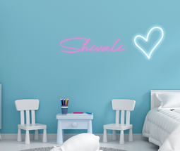 Personalised Name with Heart Neon Sign - Neon Daddy