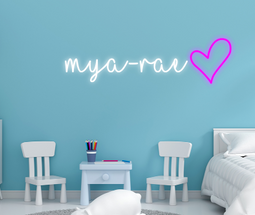 Personalised Name with Heart Neon Sign - Neon Daddy