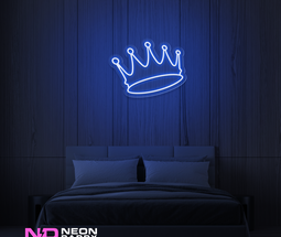 Color: Blue 'Crown' LED Neon Sign - Affordable Neon Signs