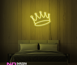 Color: Yellow 'Crown' LED Neon Sign - Affordable Neon Signs