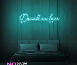Color: Mint Green Drunk in Love LED Neon Sign