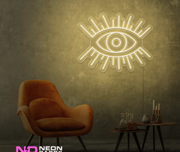 Color: Warm White 'Eye' LED Neon Sign - Affordable Neon Signs
