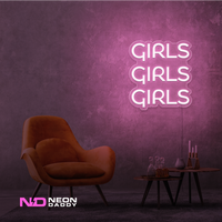 Girls Girls Girls LED Neon Sign - Image 9