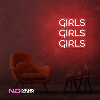 Girls Girls Girls LED Neon Sign - Image 12