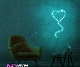 Color: Mint Green 'Love Balloon' - LED Neon Sign - Affordable Neon Signs