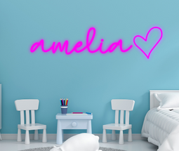 Personalised Name with Heart Neon Sign - Neon Daddy