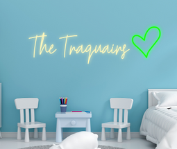 Personalised Name with Heart Neon Sign - Neon Daddy