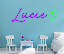 Personalised Name with Heart Neon Sign - Neon Daddy