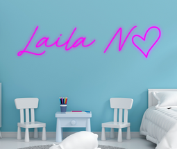 Personalised Name with Heart Neon Sign - Neon Daddy
