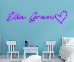 Personalised Name with Heart Neon Sign - Neon Daddy