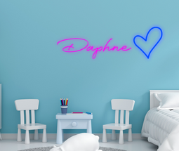 Personalised Name with Heart Neon Sign - Neon Daddy