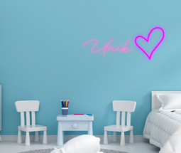 Personalised Name with Heart Neon Sign - Neon Daddy