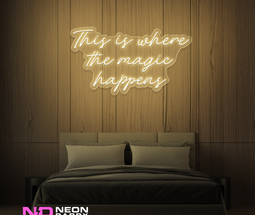 Color: Warm White This Is Where the Magic Happens LED Neon Sign